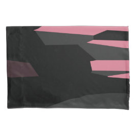 Funda De Cojín gris rosa y abstracto negro