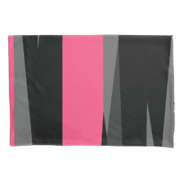 Funda De Cojín gris rosa y abstracto negro