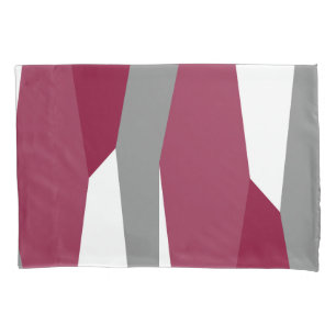 Funda De Cojín Gris rosa y blanco fucsia