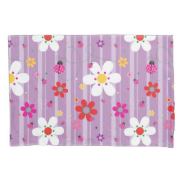 Funda De Cojín Groovy 70 Retro Hippie Flor Ladybug