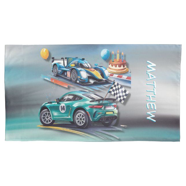 Funda De Cojín Growing Up To Fast Boy Birthday Party  (Anverso-izquierdo)