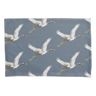 Funda De Cojín Grúas azules del vuelo de la primavera