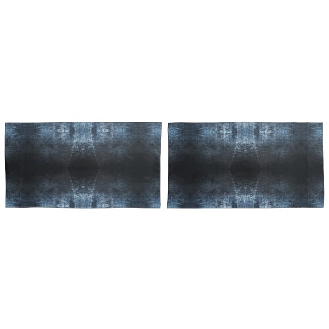 Funda De Cojín Grunge Azul Gris Metal (Anverso - Set)