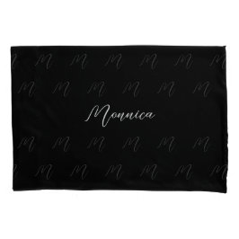 Funda De Cojín Guión elegante negro personalizado