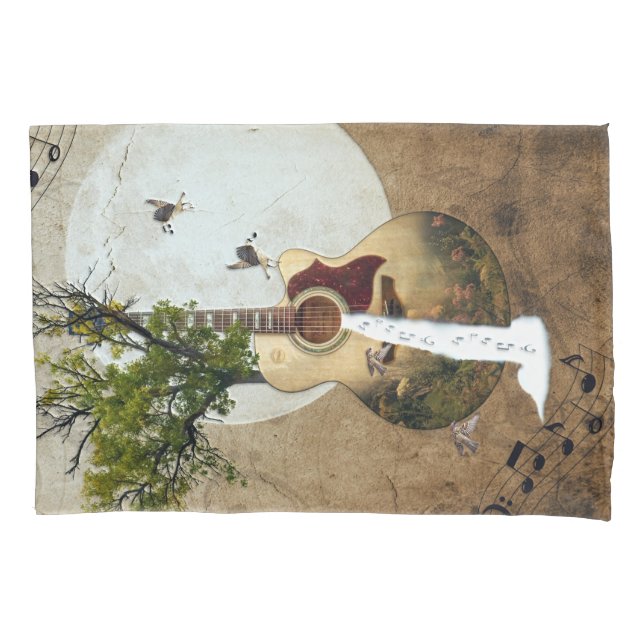 Funda De Cojín Guitarra Fantasy Decorada (Anverso)
