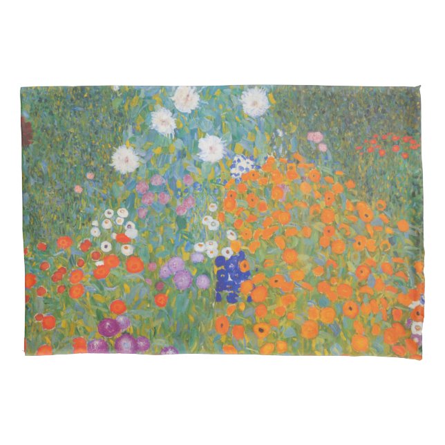 Funda De Cojín Gustav Klimt Flor Jardín Naturaleza (Anverso)