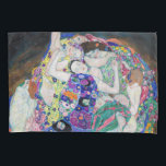 Funda De Cojín Gustav Klimt - La Virgen<br><div class="desc">The Virgin / The Maiden - Gustav Klimt,  Oil on Canvas,  1913</div>