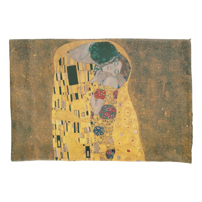 Funda De Cojín Gustav Klimt ,“ The Kiss ” (Anverso)