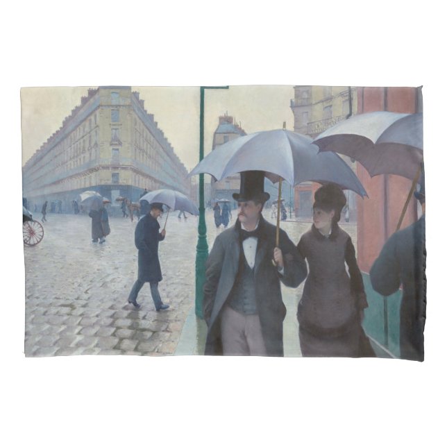 Funda De Cojín Gustave Caillebotte - Paris Street; Rainy Day (Anverso)