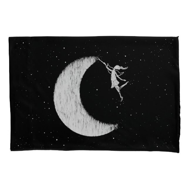 Funda De Cojín Hada del arte: Pinte la luna (Anverso)