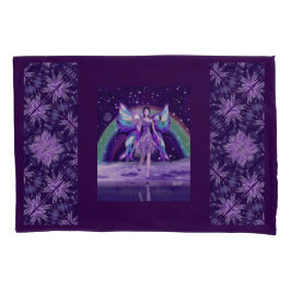 Funda De Cojín Hadas de lluvia púrpura