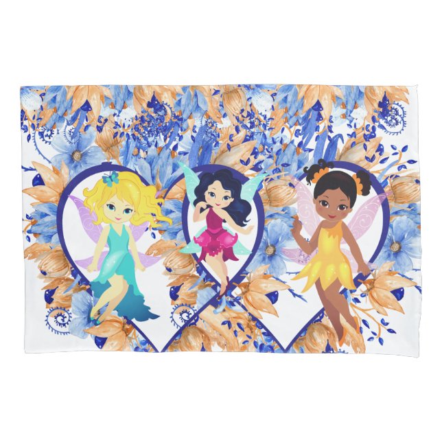Funda De Cojín hadas y corazones Pillowcase (Anverso)