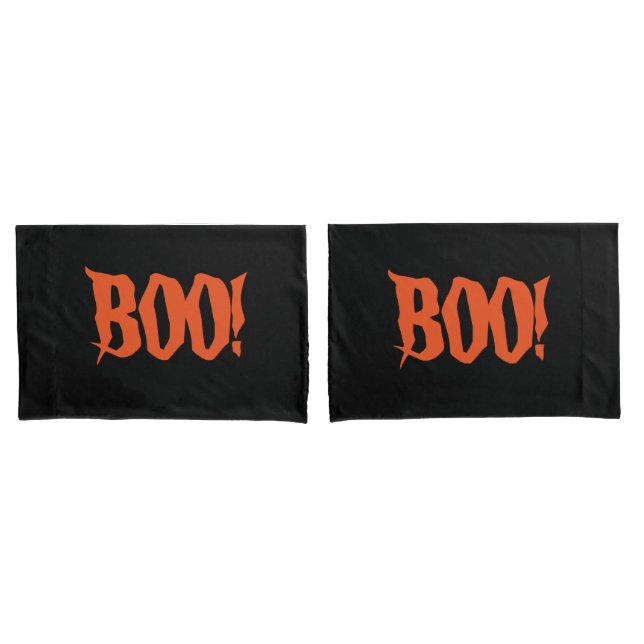 Funda De Cojín ¡Halloween BOO! Conjunto de almohadillas (Anverso - Set)