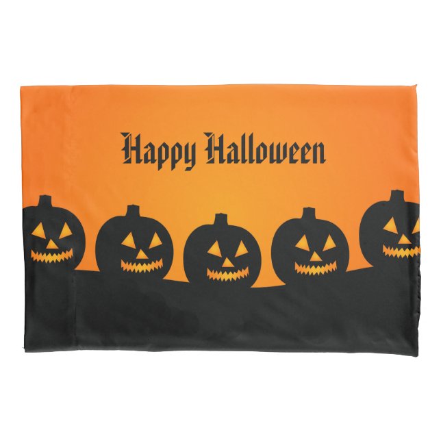 Funda De Cojín Halloween Calabazas (Anverso)