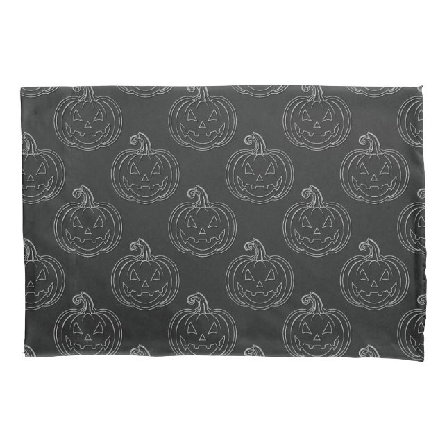 Funda De Cojín Halloween con linterna de Jack O' (Anverso)