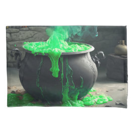 Funda De Cojín Halloween de Cauldron, una bruja torpe