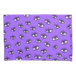 Funda De Cojín Halloween púrpura de los ojos malvados