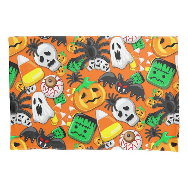 Funda De Cojín Halloween Spooky Candies Fiesta (Anverso)