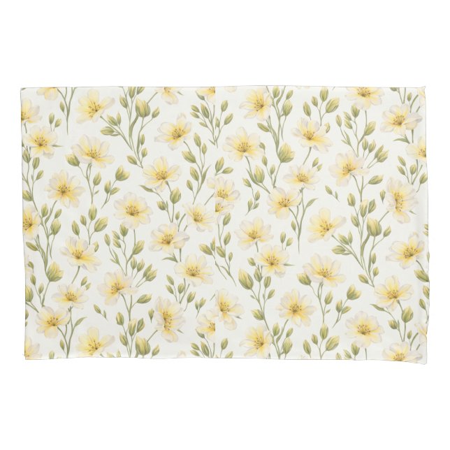 Funda De Cojín Hand-Painted Floral Pillowcase (Anverso)