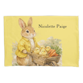 Funda De Cojín Happy Easter Bunny Rabbit Baby Shower Gift