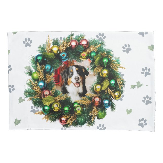 Funda De Cojín Happy Howlidays Photo Card (Anverso)