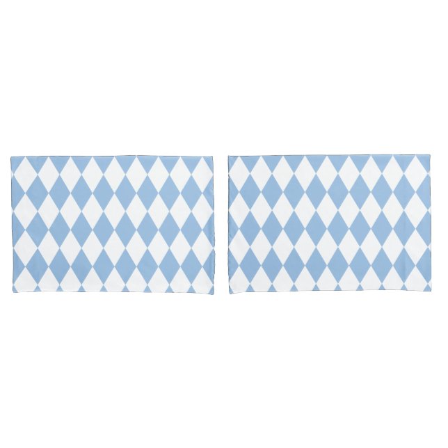 Funda De Cojín Harlequin azul bebé (Anverso - Set)