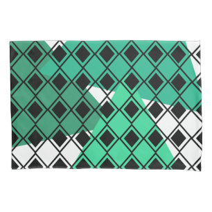 Funda De Cojín Harlequin del Triángulo Verde