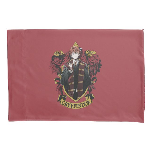 Funda De Cojín HARRY POTTER™ | Anime Ron Weasley House Escudo (Anverso)