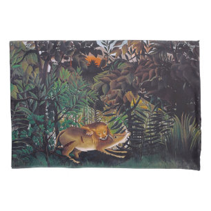 Funda De Cojín Henri Rousseau - El león hambriento