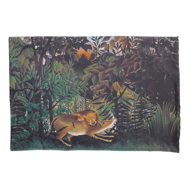 Funda De Cojín Henri Rousseau - El león hambriento (Anverso)