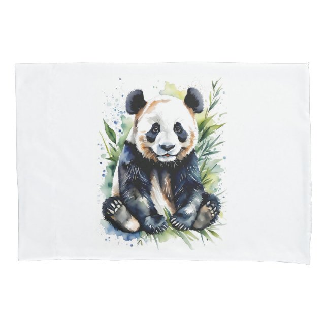 Funda De Cojín Hermosa acuarela Panda Bear (Anverso)