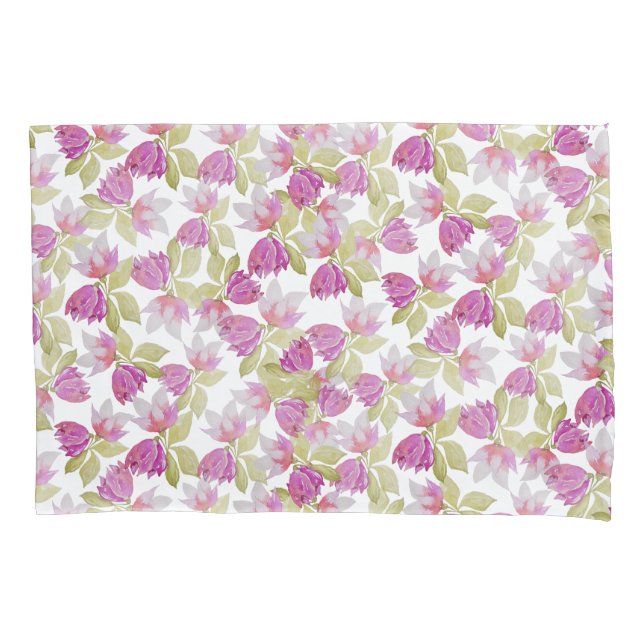 Funda De Cojín Hermosa Magnolia Flor Watercolor Art (Anverso)