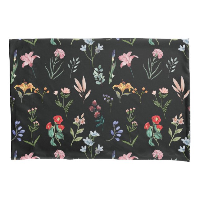 Funda De Cojín Hermosa y elegante almohada de flores silvestres (Anverso)