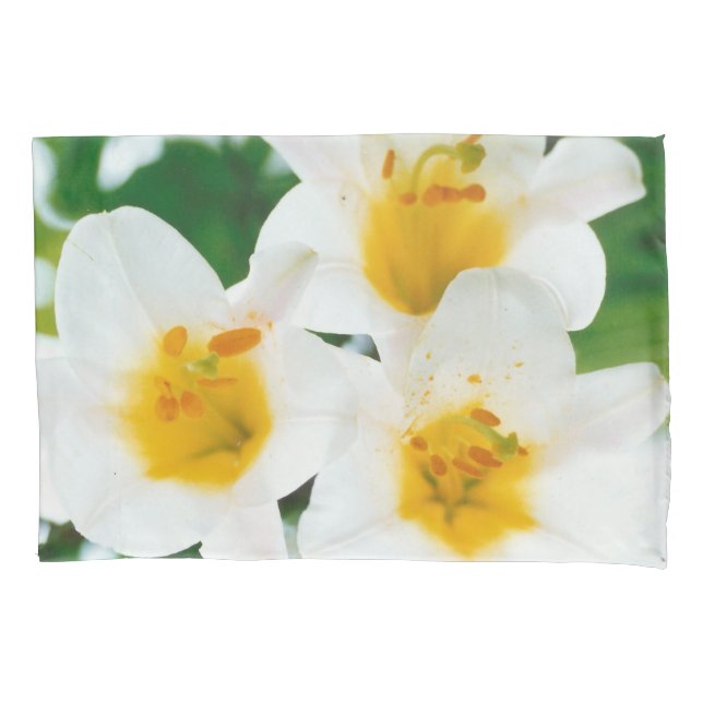 Funda De Cojín Hermosas lirios blancos - Lilium candidum (Anverso)