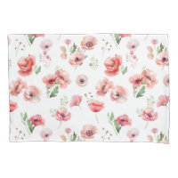 Hermoso diseño de flor de amapola rosa y roja