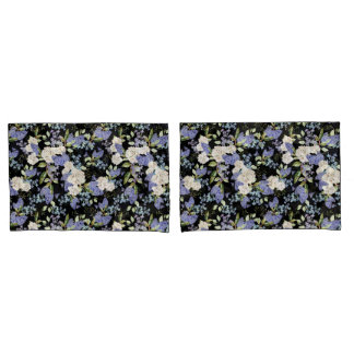 Funda De Cojín Hermoso patrón floral Rosa de lino