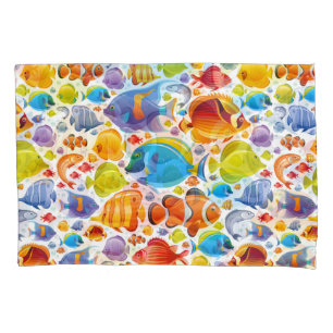 Funda De Cojín Hermoso pez marino tropical