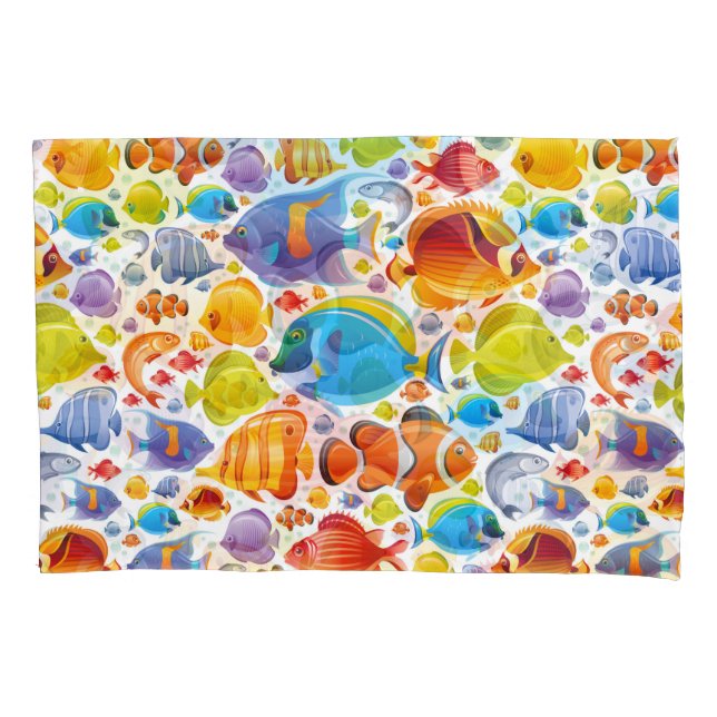 Funda De Cojín Hermoso pez marino tropical (Anverso)
