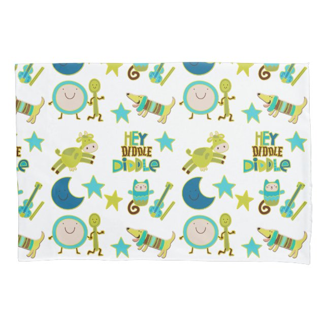 Funda De Cojín Hey Diddle Diddle Nursery Rhyme (Anverso)