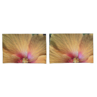 Funda De Cojín Hibisco Naranja Volante