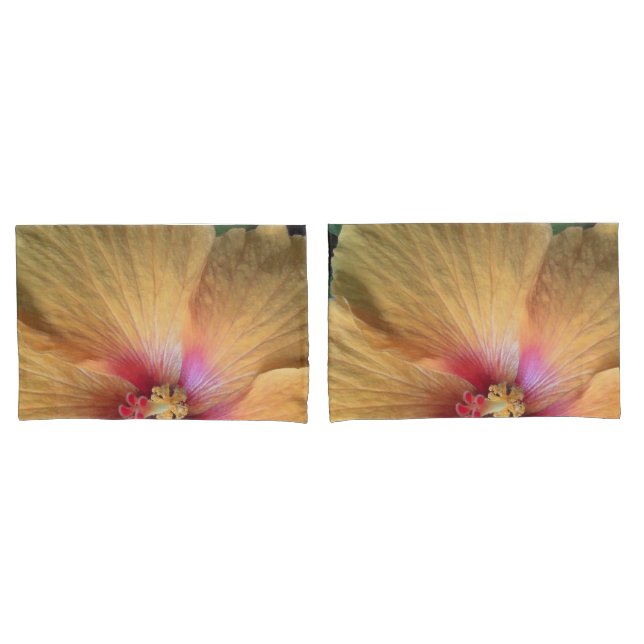 Funda De Cojín Hibisco Naranja Volante (Anverso - Set)