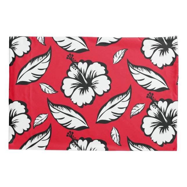 Funda De Cojín Hibiscus Floral (Reverso)