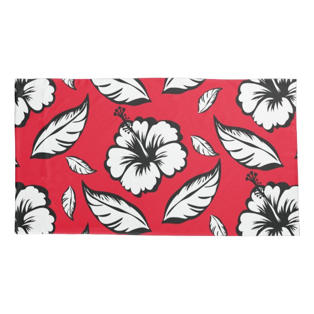 Funda De Cojín Hibiscus Floral (Reverso)