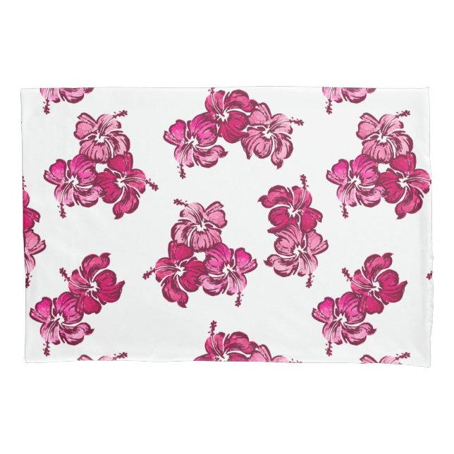 Funda De Cojín Hibiscus Hawai Floral Reversible (Anverso)