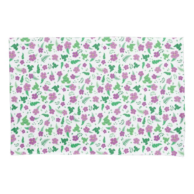 Funda De Cojín Hibiscus púrpura (Anverso-izquierdo)