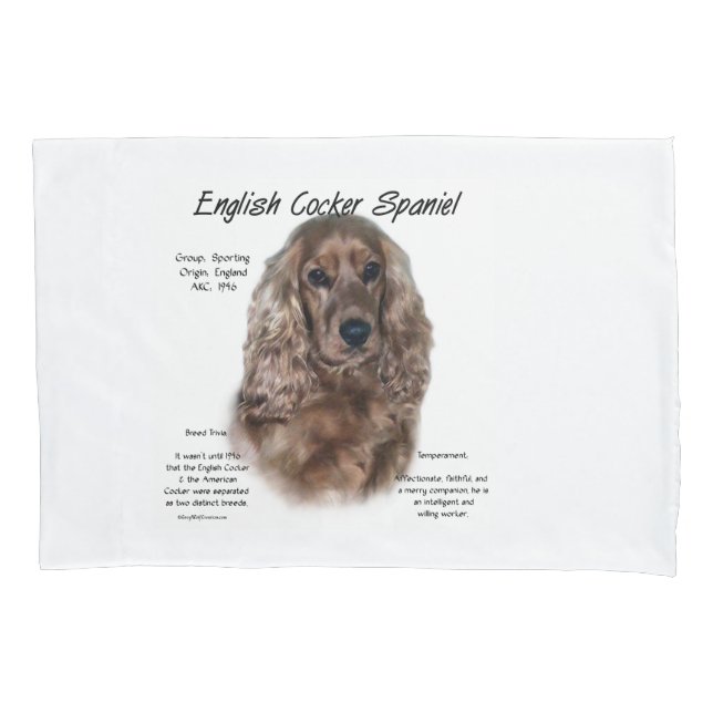 Funda De Cojín Hígado inglés Cocker Spaniel History (Anverso-izquierdo)