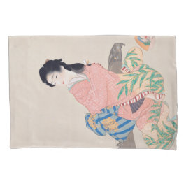 Funda De Cojín Hija Miyuki (elegante dama japonesa, arte asiático
