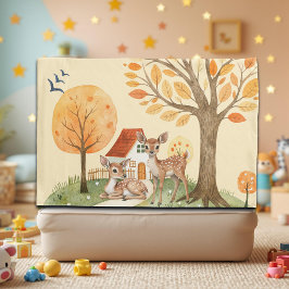 Funda De Cojín Hogar del campo de los venados de Woodland