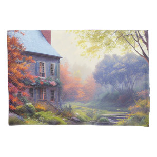 Funda De Cojín Hogares/arroyos/bosques/pintura