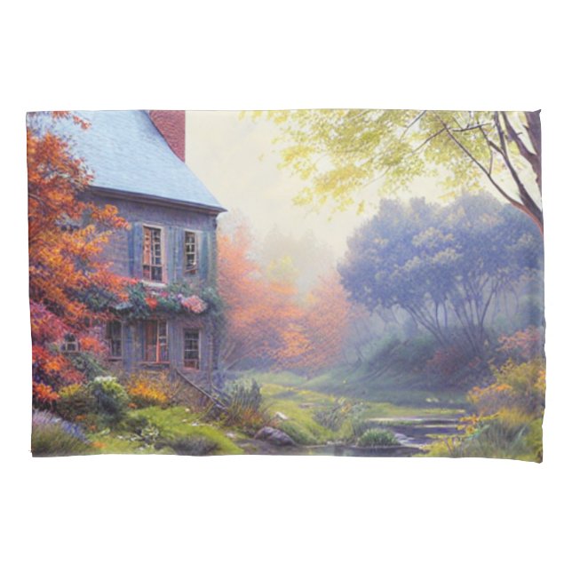 Funda De Cojín Hogares/arroyos/bosques/pintura (Anverso)